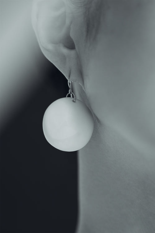 Porcelain moon earring (only one side)