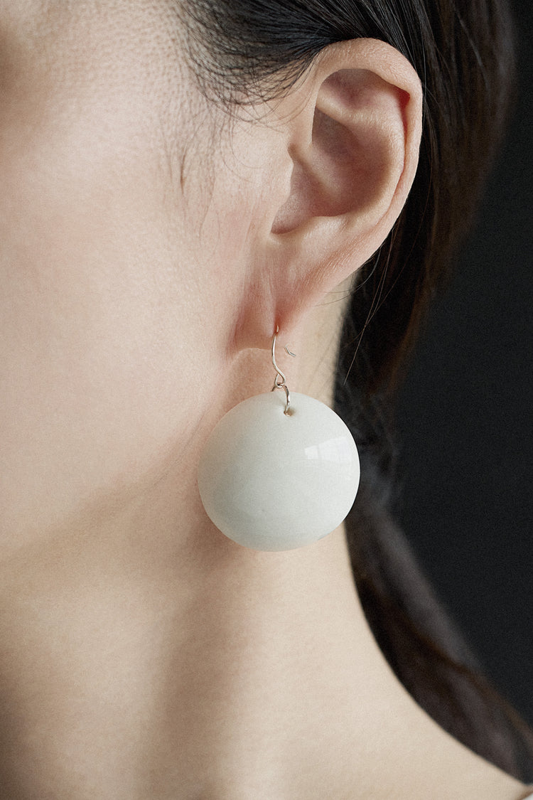 Porcelain moon earring (only one side)