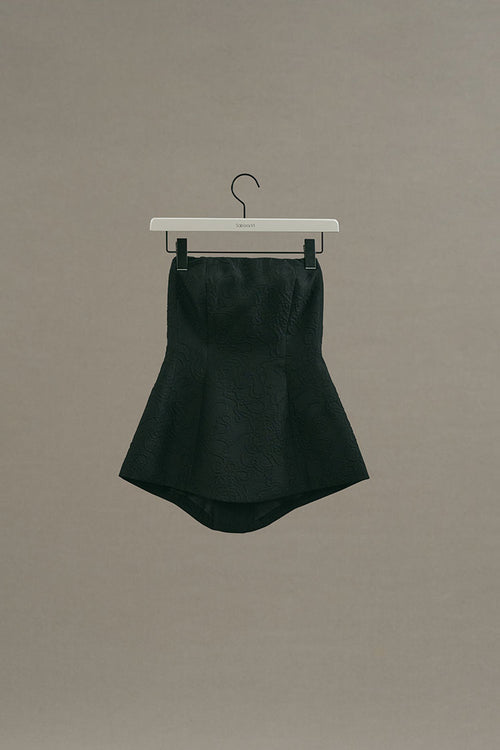 Rosario Bustier -Black dying-